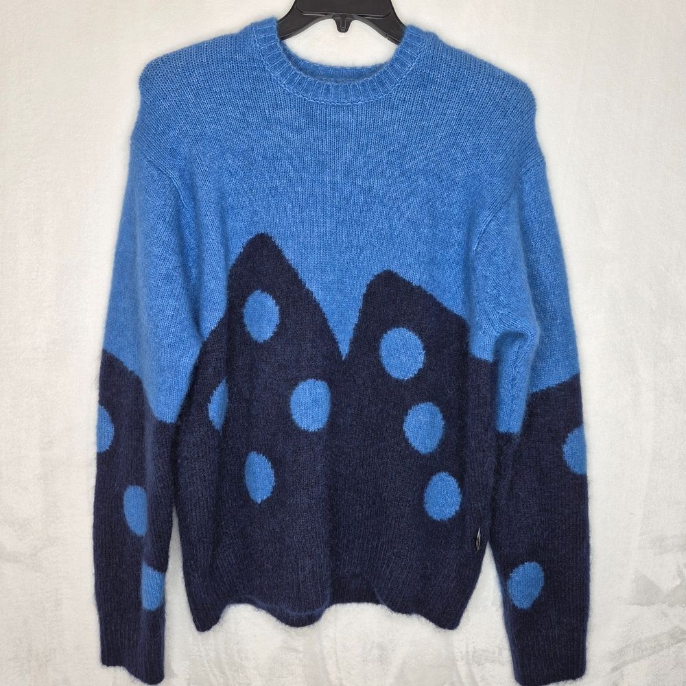 Stussy Fuzzy Dice Mohair Wool Blend‎ Knit Sweater Size Large